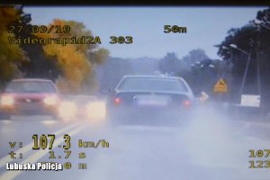 przekroczenie prędkości zarejestrowane przez videorejestrator