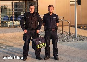 Kożuchowscy policjanci, którzy uratowali ludzkie życie.