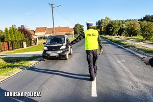policjant zatrzymuje pojazd
